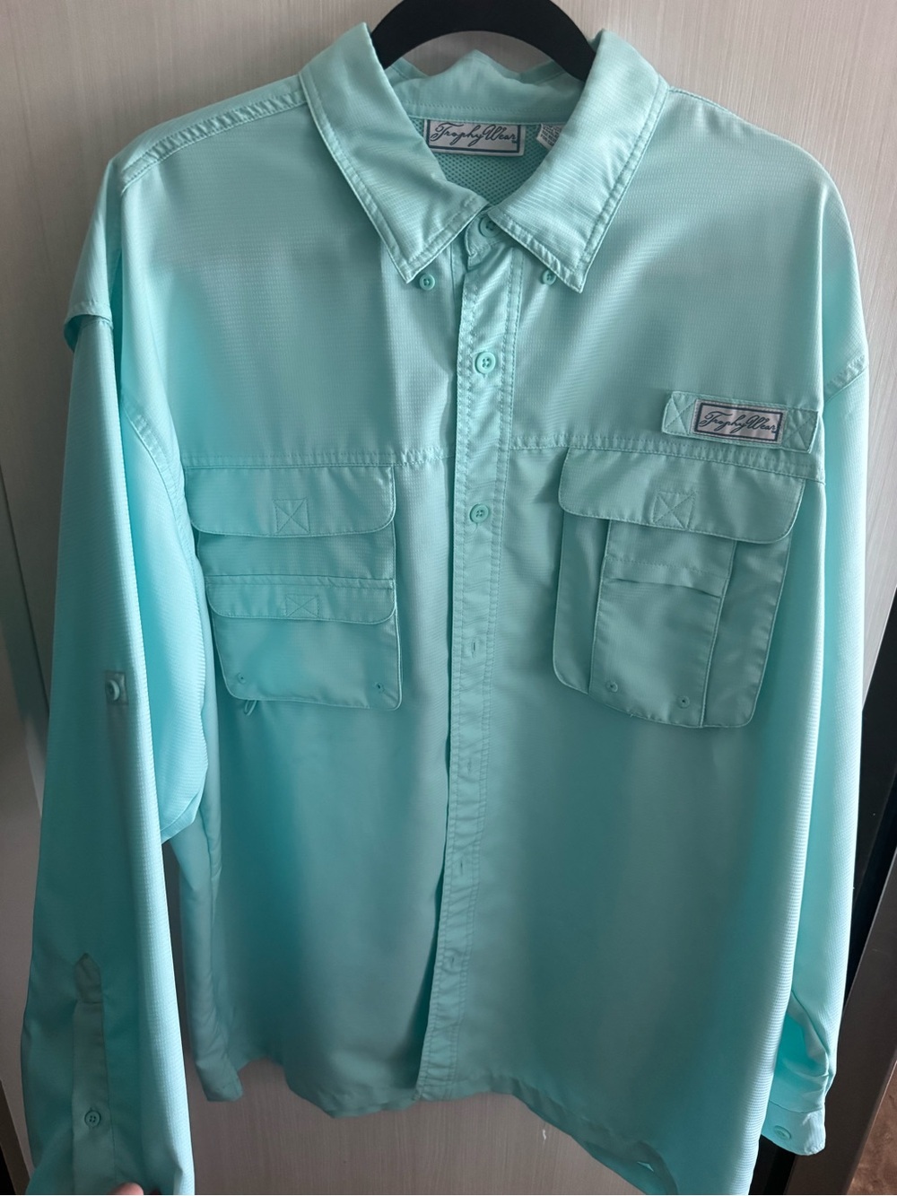 Trophy Wear Men's Long-Sleeve Fishing Shirt - Aqua
